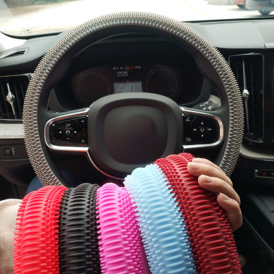 Factory Wholesale Silicone Steering Wheel Cover for Car Use Steering Wheel Cover Four Seasons Universal Car Massage Steering Wheel Cover