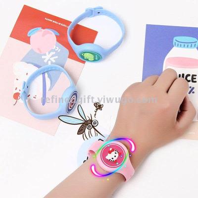 Summer Flash Cartoon Mosquito Repellent Bracelet Children Adult Universal Organic Essence Oil Anti-Mosquito Bracelet Silicone Mosquito Repellent Buckle