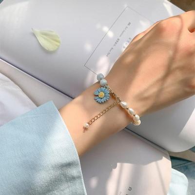 Pearl bracelet design niche web celebrity little Daisy bracelet bracelet bracelet female hand accessories boudois 