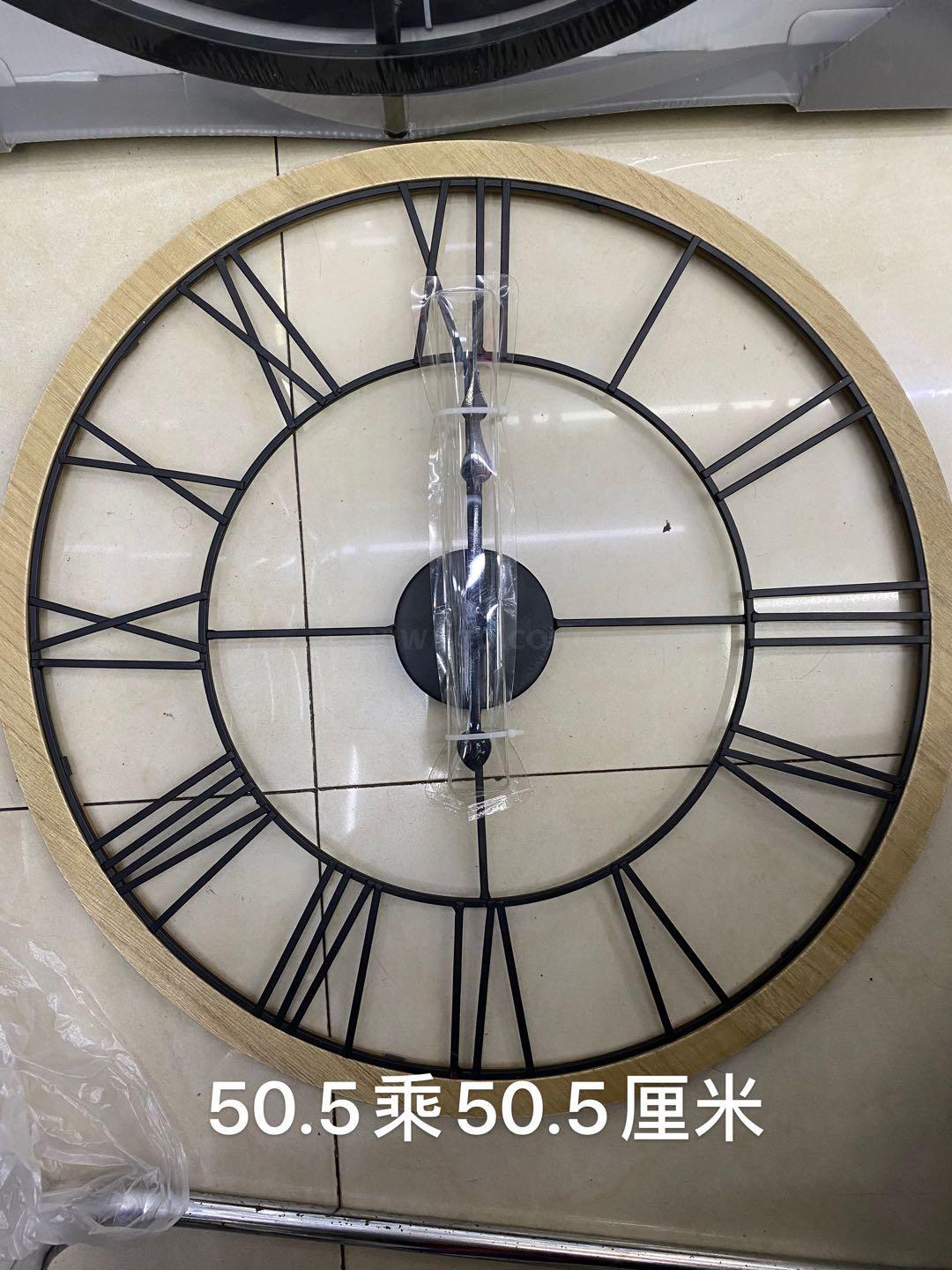 建新钟表铁艺挂钟欧美罗马铁艺钟