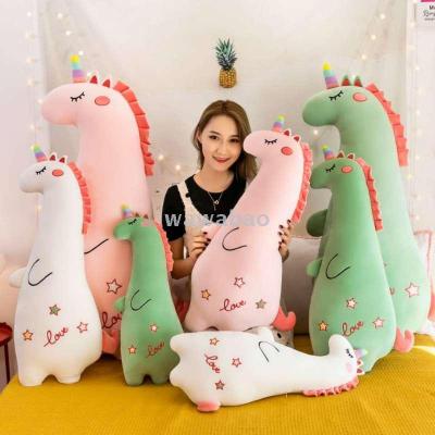 Plush toy unicorn pillow large with sleeping girls dolls rainbow horse dolls super soft children