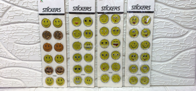 Cartoon  smiley face EMOJI sticker DIY notebook photo album decorative 3d kids award stickers