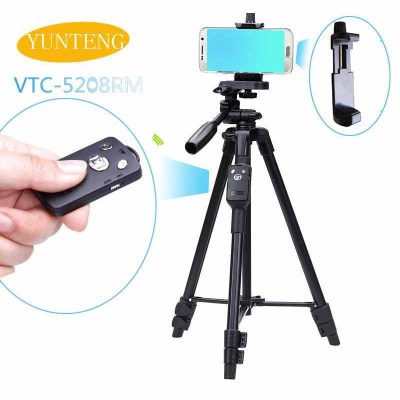 Yunteng 5208 portable shooting camera tripod self-timer tripod flat panel micro anti-video bracket