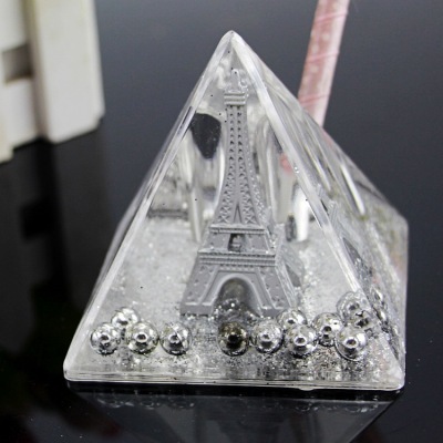 Pyramid Tower Oil Pen Holder Creative Acrylic Decoration Student Gift Factory Direct Sales