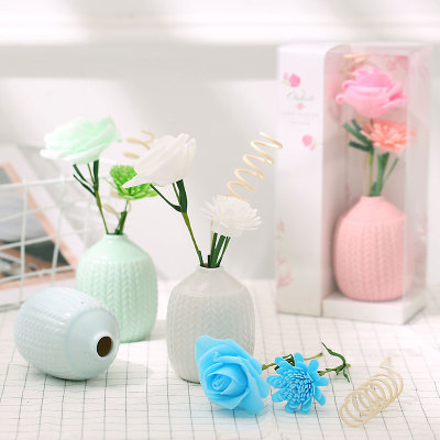 Ceramic Bottle No Fire Reed Diffuser Toilet Dried Flower Fragrance Set Indoor Perfume Bedroom Aromatherapy Factory Direct Sales