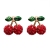 Red Cherry Studs 925 Silver Girl Heart Ins Earrings Apple Flower Temperament Web Celebrity Short Earrings