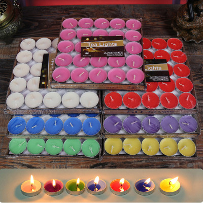 Swing Picture Smoke-Free Aromatherapy Candle Birthday Party Proposal round Warm Tea Boiling Tea 50 Pieces Tealight