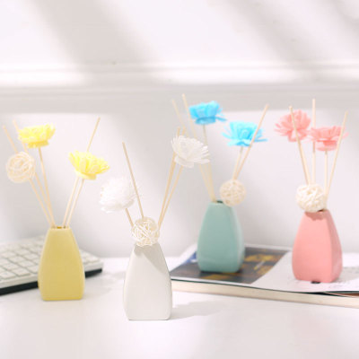 Creative Home Freshing Agent Reed Diffuser Essential Oil Set Air Fresh Furnishings Ceramic Aromatherapy Desktop Decoration