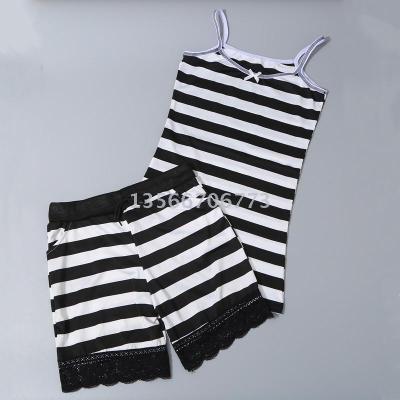 Summer vest casual suit comfortable high elastic striped sports vest women's fitness wear