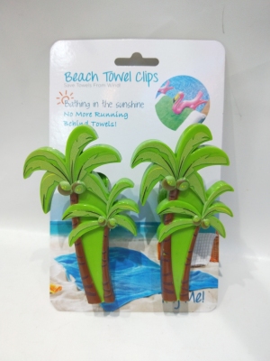 B03-2720 Creative Coconut Tree Beach Clip Customized Strong Bath Towel Windproof Clip Beach Hook Clip Towel Clamp