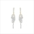 Temperament Show face thin crystal twadorned female simple and fresh long Grape String Fringe Small silver needle earrings