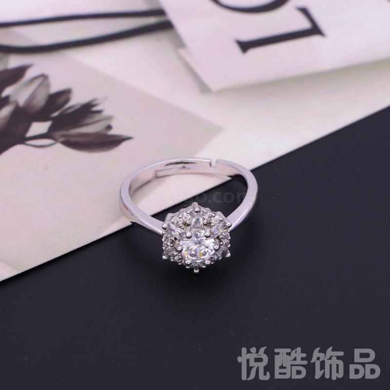 六芒星宝石款欧美流行风微镶锆石浪漫情侣夫妻手饰指环 厂家直销