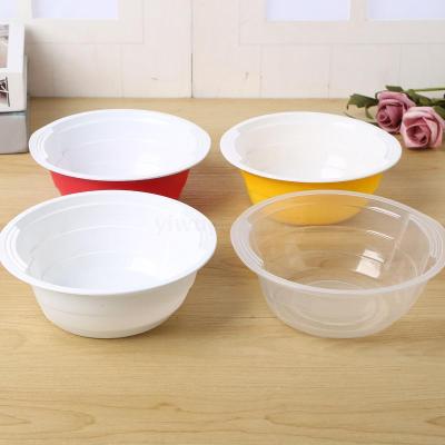 Colorful Color Matching round Disposable Salad Bowl Outdoor Portable Cold Dish Bowl Barbecue BBQ Party Ingredients Bowl