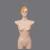 Fashion Manufacturers Supply Adult Chest Mold Clothing Swimsuit Display Plastic Half-Body Display Mold Shelf