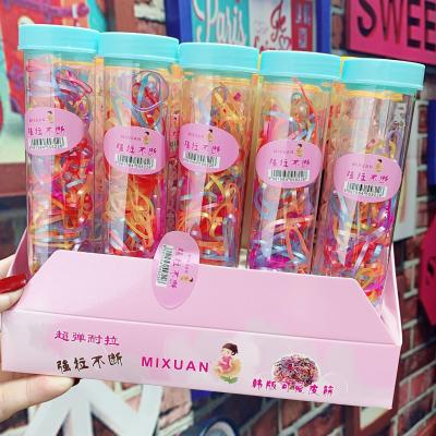 Korean Style Children's Hair Accessories Pencil Case-Shaped Plastic Boxed Strong Pull Disposable Baby Hair Ring