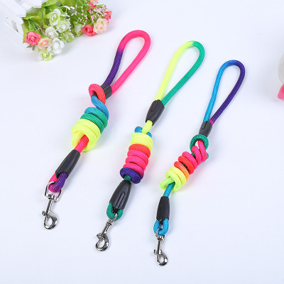Pet chest strap traction rope fashionable round rope nylon handle round rope climbing chest back Pet supplies wholesale