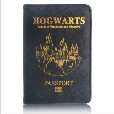 Harry potter cross print passport holder PU leather protective case multi-card holder travel passport holder