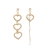 The actlong love Earrings female personality versatile Web celebrity Feather 925 Silver needle love long Earrings