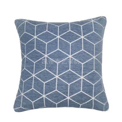 Manufacturers direct modern simple chenille pillow as lumbar pillow pillow Mediterranean home pillow cover backrest