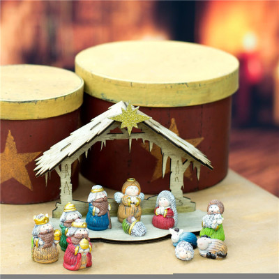 The themed manger Group born in the Nativity Set