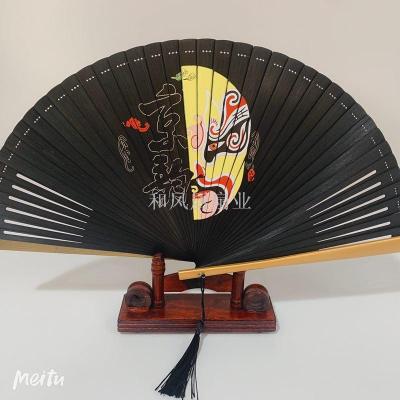 The new hand-painted folding fan with bamboo paint edge is a hollow out folding fan with Japanese style and wind