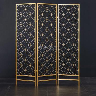 Chinese style screen partition bedroom folding mobile small family folding screen simple modern simple folding screen fashion