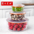 Round Tempered Glass Bakeware Microwave Oven Oven Special Use Crisper Freshness Bowl Bento Box Sealed Rice Cover