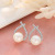 925 Silver High Honey Earrings Earrings Pearl Earrings Graceful and Petite Cross Pearl