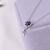 S925 Silver Necklace Female Romantic Starry Sky Glaze Gradient Dark Blue Mermaid Bubble Fishtail Short Clavicle Chain Jewelry