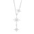 Whole Body 925 Silver Hexagram Necklace Female Meteor Double Star Clavicle Chain Valentine's Day Gift for Girlfriend Girlfriend