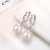 Simple Pearl Earrings for Women 925 Real Tremella, a Kind of Semi-Transparent White Fungus Nail Women Silver Ear Clip Earrings Eardrops New Fashion All-Matching