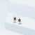 New S925 Silver Small Goldfish Stud Earrings Female Thailand Silver Vintage Distressed Garnet Earrings Fashion Temperament Free Shipping
