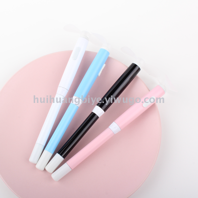 Foreign trade custom can print LOGO electric fan neutral pen creative pen multi-color optional web celebrity multi