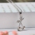 Flash Diamond Small Cherry Bow Necklace Series female Design Sense of the minority Simple female color delicate Clavicle chain