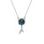 S925 Silver Necklace Female Romantic Starry Sky Glaze Gradient Dark Blue Mermaid Bubble Fishtail Short Clavicle Chain Jewelry