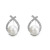 925 Silver High Honey Earrings Earrings Pearl Earrings Graceful and Petite Cross Pearl