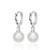 Simple Pearl Earrings for Women 925 Real Tremella, a Kind of Semi-Transparent White Fungus Nail Women Silver Ear Clip Earrings Eardrops New Fashion All-Matching