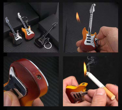 Personalized small guitar model lighter creative decoration guitar lighter