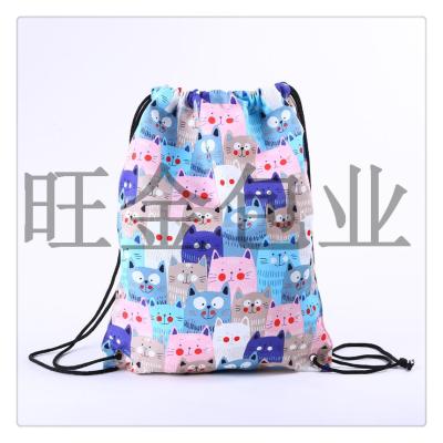 Fashion Colorful Animal Pattern Drawstring Drawstring Pocket Outing Outing Multi-Color Carrying Case