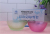 Colorful Handle Cup Set Glass Bowl Creative Simple Color Household Glass Bowl Fruit Bowl Salad Bowl