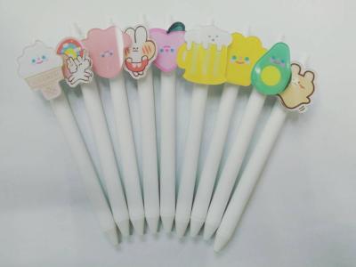 Fresh Girl Heart Korean Style Gel Pen Cute Creative Push Type Korean Internet Celebrity Super Cute TikTok Pen for Students