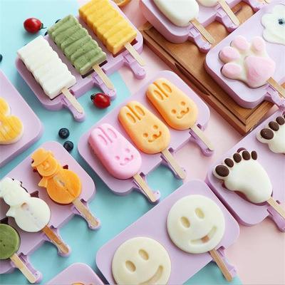 Ice cream mold ice cream home made Popsicle with silicone cover cartoon DIY Popsicle mold