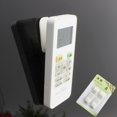 0139 Adhesive Separated TV Air Conditioner Remote Control Dedicated Storage Hook Remote Control Seat 2 Pack