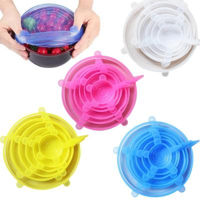 Spot 100g silicone preservation cover stretch 6 sets universal bowl cover refrigerator microwave oven sealed plastic