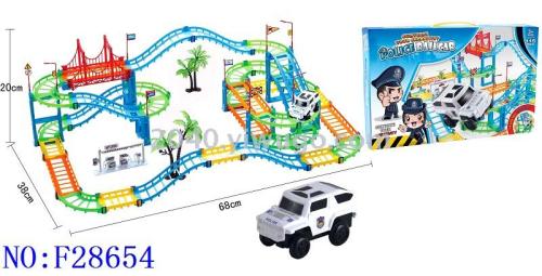 exclusive for cross-border yiwu small commodity stall children‘s toys wholesale police car rail car f28654