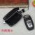 Leather embossed car remote control bag with simple zipper key bag