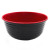 D2441 5# Two-Tone Bowl Red and Black Two-Tone Bowl Melamine Bowl Imitation Porcelain Tableware Yiwu 2 Yuan Shop Binary