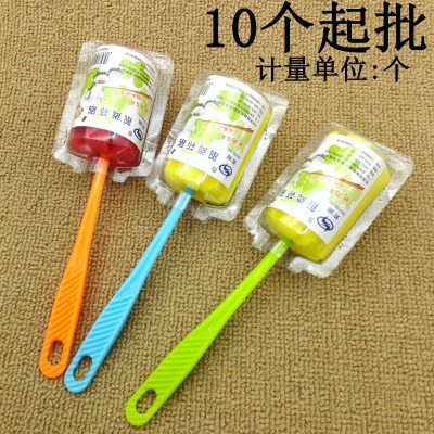 D1124 5011# Sponge Brush Glass Cup Cleaning Brush Long Handle Brush Cup Brush Long Bottle of Tea Cup Brush Wash Cup