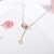 Japanese and Korean new rose Gold small waist titanium steel necklace Choker Simple not losing color temperament Roman Collarbone chain