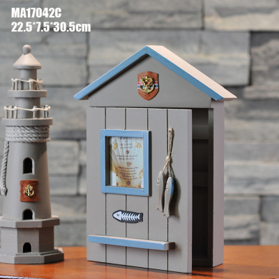 Key Storage Box Mediterranean Keys' Box Ocean Series Creative Home Wooden Storage Box Ma17042